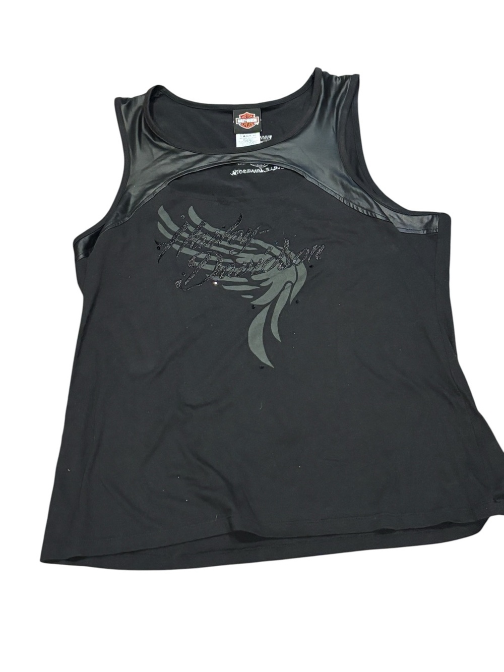 Harley-Davidson Women’s Black Embellished Tank Top Size XXL keyhole